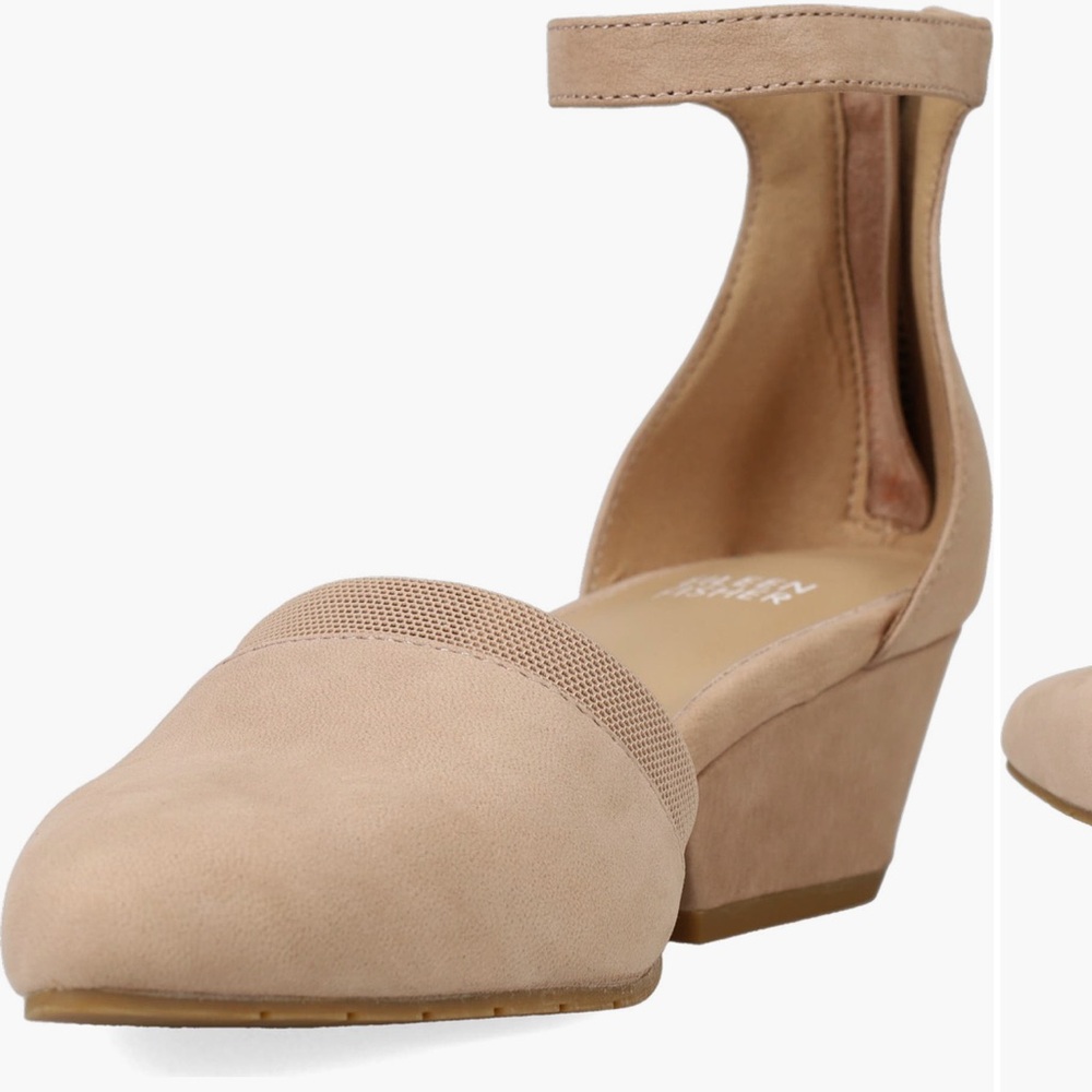 Eileen Fisher Beige Wedge Shoes
